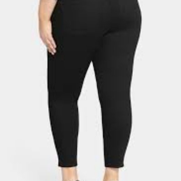 NWT NYDJ PULL-ON SKINNY ANKLE JEANS WITH SIDE SLIT BLACK PLUS 22W- LIFT TUCK - Picture 3 of 13